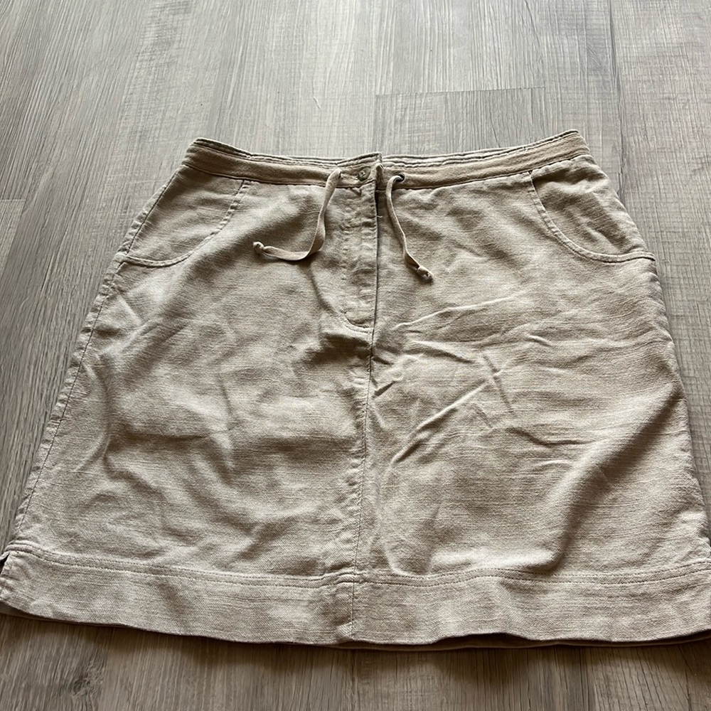 Khaki taupe cotton summer skirt by Woolrich Sz 6